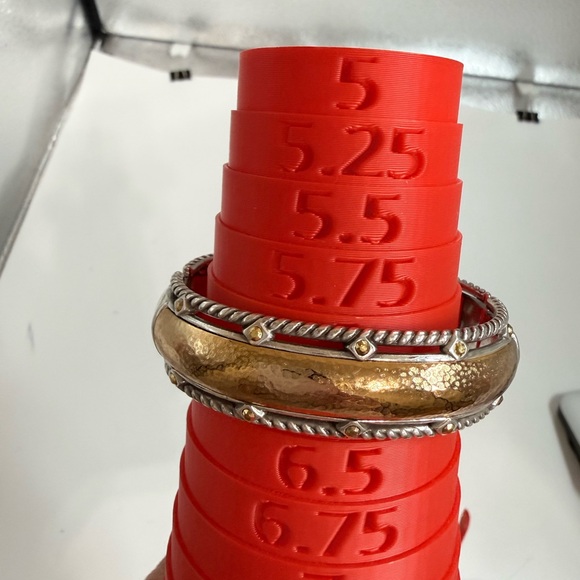 Brighton Unity Bangle Bracelet silver and gold-tone and a hinged opening 6.25” - Picture 4 of 7